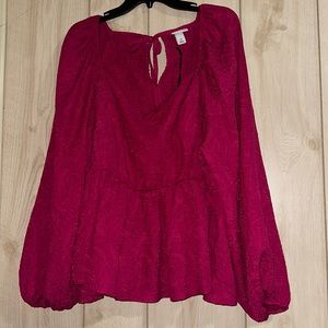 Beautiful magenta peplum top